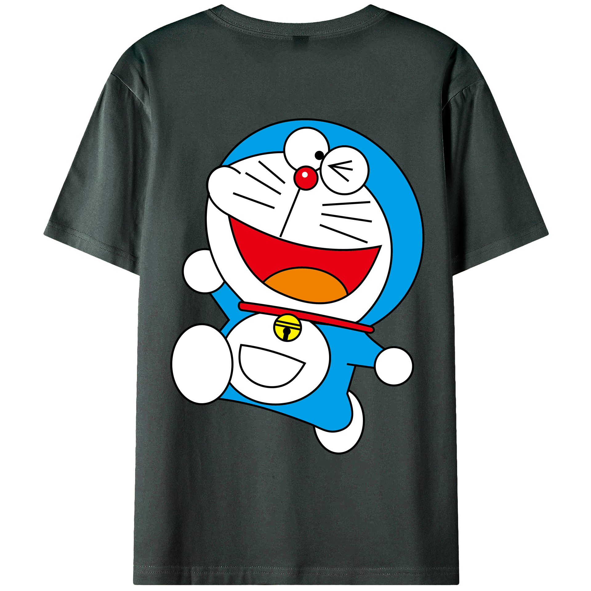 （画像用） ドラえもん Doraemon 綿100％ メンズ半袖Tシャツ（バックプリント） 通気性